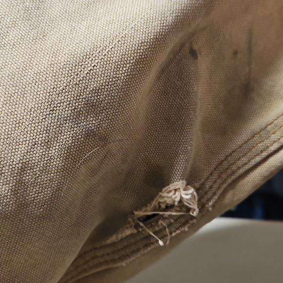 Carhartt Tan Hooded Jacket with Brown Trim - Picture 5 of 8